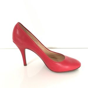 J.Crew Leather Mona Pumps Heels 46785 Red 8.5